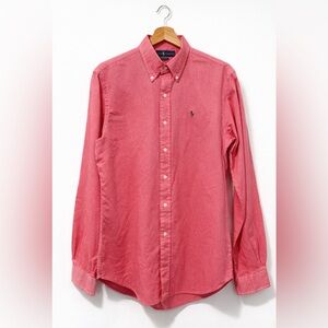 Ralph Lauren Pink Chambray Oxford Button Down Shirt Men’s M Classic Preppy